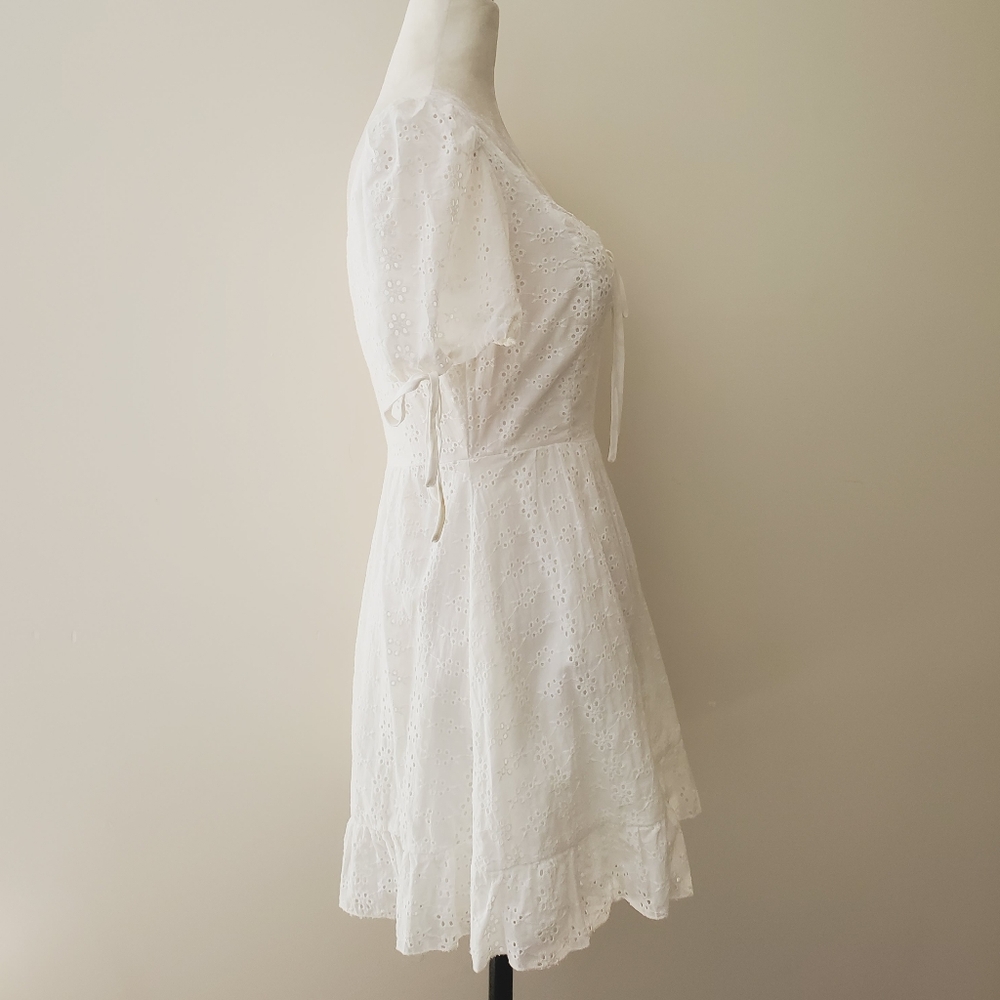 Shein Eyelet Lace Puff Sleeve Dress - Picture 4 of 13
